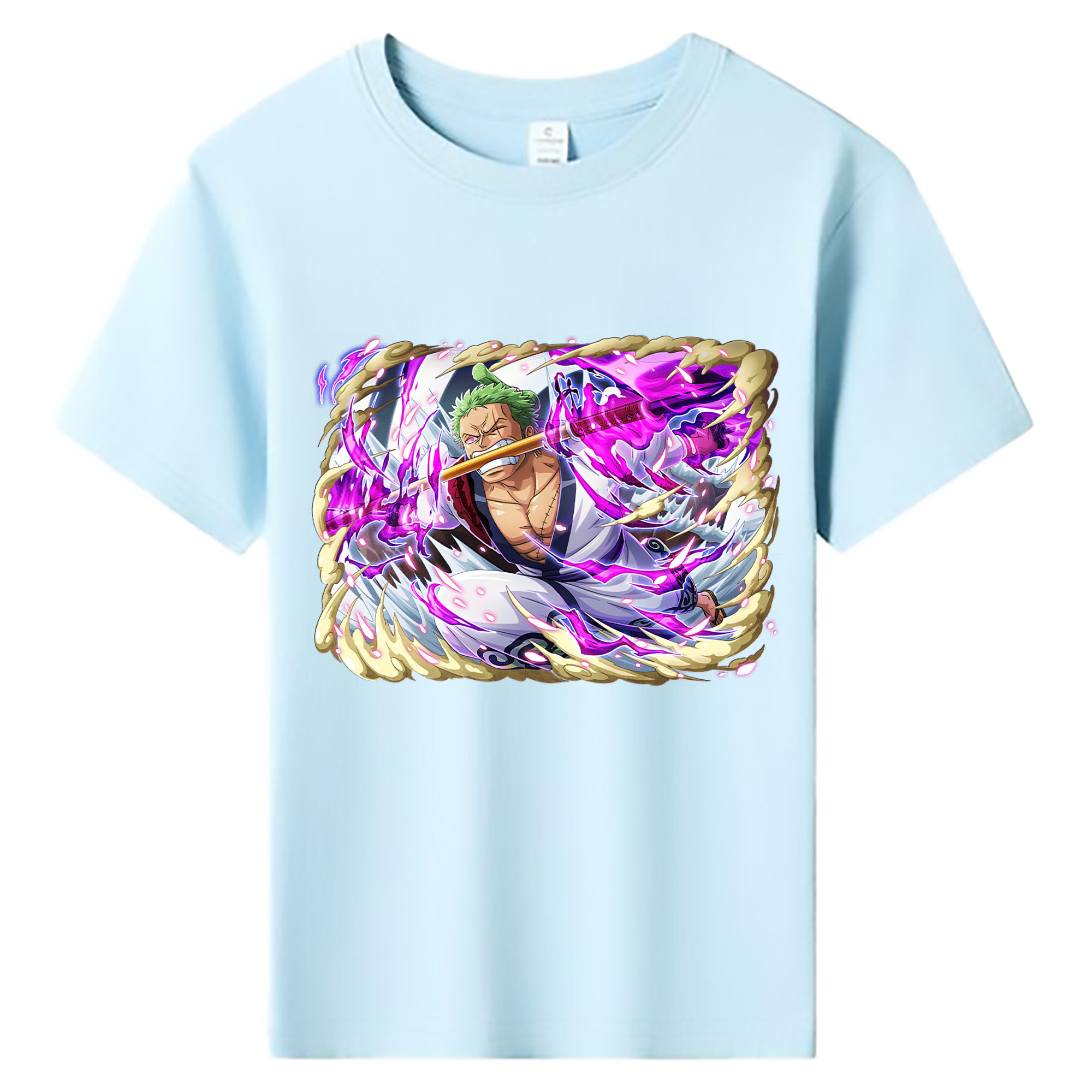 ワンピース ロロノア・ゾロ ONE PIECE Roronoa Zoro 綿100％キッズTシャツ（フロントプリント）